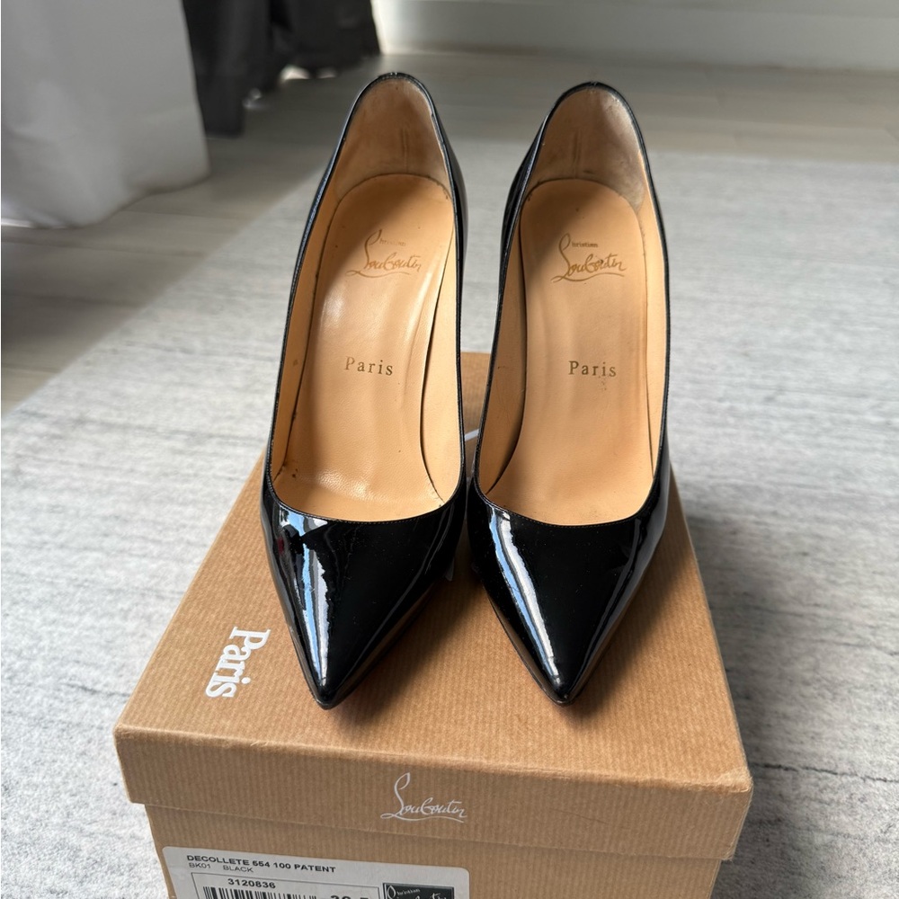Christian Louboutin Black Patent Leather Pumps